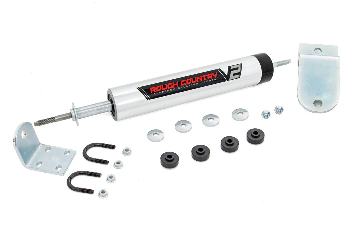 Dodge Ram 3500 V2 Steering Stabilizer - Rough Country - '94-'02
